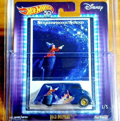 Hot Wheels Premium 50th Ann Disney Deco Delivery Mickey Mouse Fantasia 2018 RR • $19.47