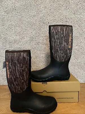 Lacrosse Men’s 12 Alpha Lite 16” Boots Mossy Oak Bottomland 5mm Neoprene Hunting • $110