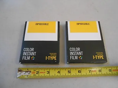 Set 2 Impossible Type I Analog Color Instant Film Pack 600 8 Photo Produced 5-16 • $24.99