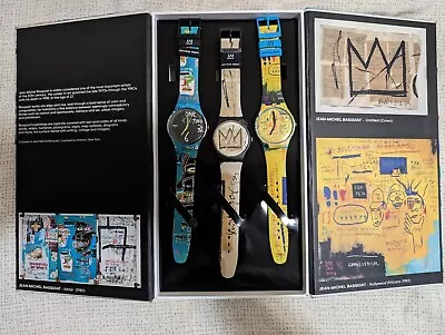 Ready To Ship - SWATCH X JEAN-MICHEL BASQUIAT TRIPTYCH Limited Edition Set Of 3 • $450