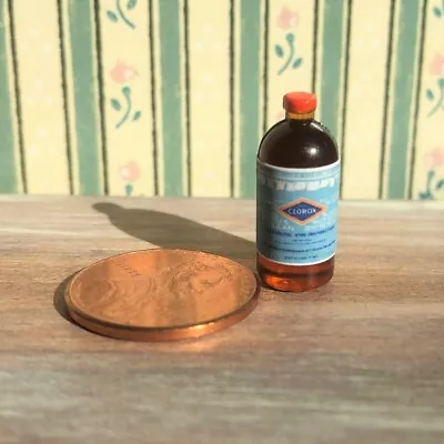 Dollhouse Miniatures 1:12 Vintage Label Bottle Of Bleach • $3.50