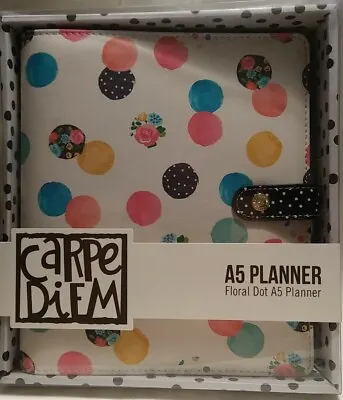 Carpe Diem Floral Dot Binder A5 Planner - NEW In Box • $40