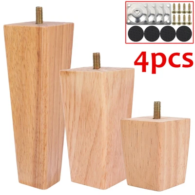 $19 • Buy 4x Wooden Furniture Legs Traditional Turned Feet Lounge Couch Sofa Legs