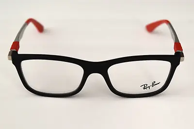 Ray-Ban Small Junior Black Red Silver Optical RB1549 3652 48-16-125 Eyeglasses A • $39.99