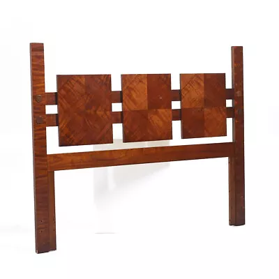 Lane Brutalist Mid Century Walnut Queen Headboard • $1795