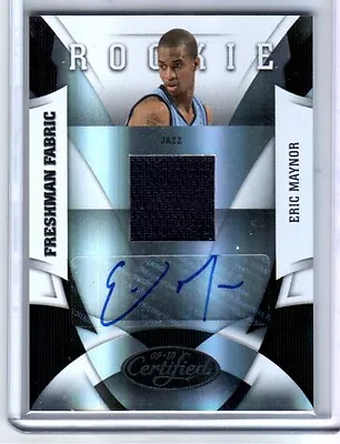 NBA Eric Maynor 2009-10 Panini FF Utah Jazz VCU Autograph Relic Card SN 76/399 • $10.39
