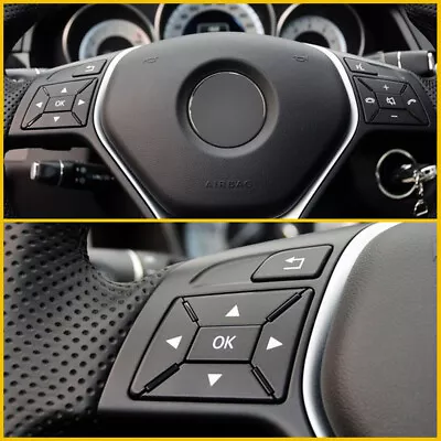 For Mercedes Benz E C G Class 2012-2016 Steering Wheel Button Cover Trim Black A • $13.29