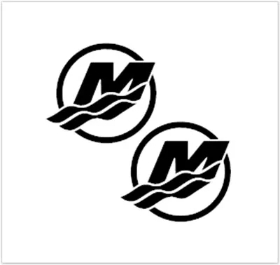 SET OF 2 Vinyl Decals Fits Mercury Racing Boat Bumper Sticker. Mail W/Tracking • $12.88