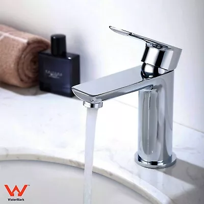 WELS WaterMark Basin Mixer Bathroom Vanity Cabinet Sink Flick Tap Chrome Round • $66