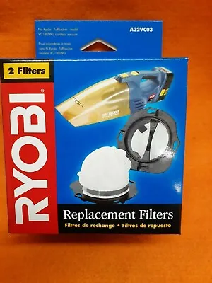$13.99 • Buy Ryobi Vacuum Replacement Filters A32VC03 2-Pack