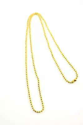 Gold Metal Ball Chain Necklace 30  Long For Dog Tags Cut To Any Length • $2.95
