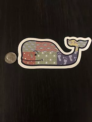 New Vineyard Vines Patchwork Summer Whale Sticker Hydroflask Yeti Car Decal • $3