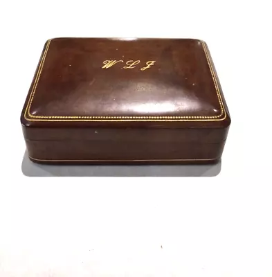 Vintage Italian Misuri Leather  Jewelry Trinket Box 5  X 4  Florence Italy • $34.99