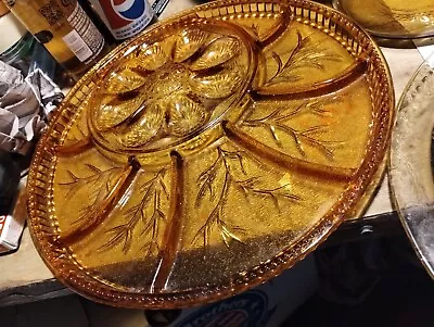 Amber Depression Serving Dish • $1