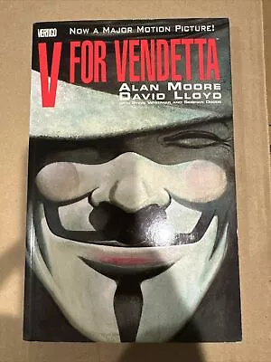 V For Vendetta Trade Paperback: Alan Moore & David Lloyd 1990 4th Printing • $10