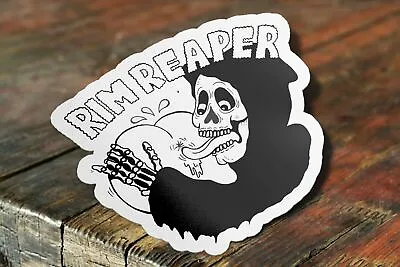 Rim Reaper Sticker Grim Reaper Parody Sticker Meme Sticker For Car Laptop • $3