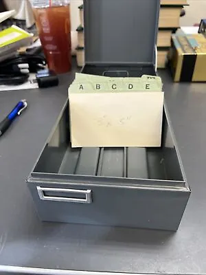 General Fireproofing 3x5 “ Index Card Box 40’s 50’s All Heavy Steel 12x5 1/2x4” • $24.99