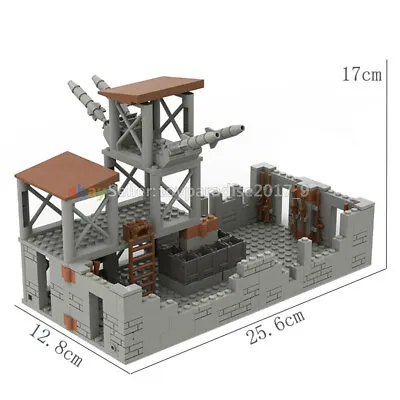 MOC Custom Building Blocks Military Base Tower Baseplate PDF Paper Instructions • $40.37