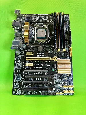 ASUS Z87-K Desktop ATX Motherboard COMBO + Intel I5-4670K 32GB RAM • $95