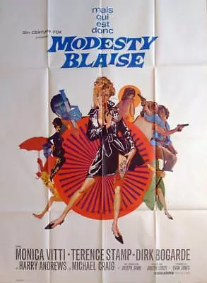 Modesty Blaise - Losey / Vitty / Sexy Woman / Tatoo / High Heels - French Poster • $179.99