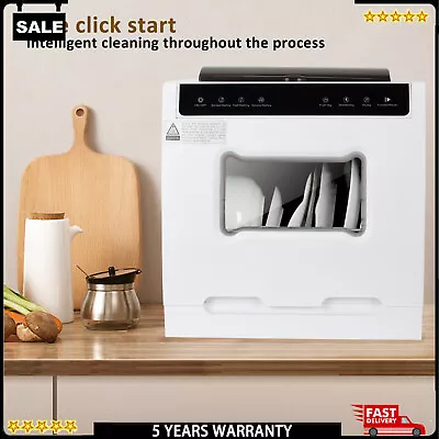 6 Program Mini Dishwasher Table Top Freestanding Dish Cleaner With LED Display • £183.78