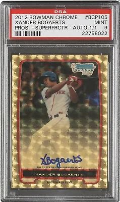 Xander Bogaerts 2012 Bowman Chrome Superfractor PSA 9 Auto Autographed RC 1/1! • $149999.99