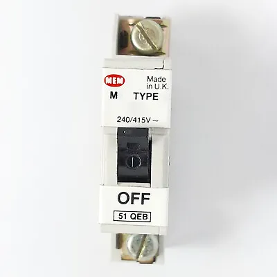 MEM 16A Type 2 Single Pole MCB M9 161MB2 • £2.49