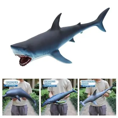 For Gift Simulated Marine Biological Model Great White Toy Whale Blue Shark S1X8 • $17.46