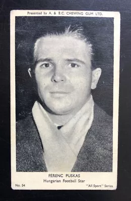 An A & BC ABC Gum Card All Sports Ferenc Puskas  • £19.99