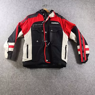 Karbon Jacket Mens Medium Red Black Ski Snowboarding Schure Sports Vintage • $30
