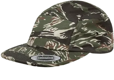 Yupoong  7005 Plain 5 Panel Jockey Camper Cap Flat Low Profile Hat Cap • $10.99