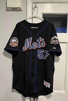 New York Mets Black Pro Cut Johan Santana #57 Jersey Authentic Size 48 XL • $15.50