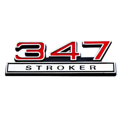 347 347ci 5.7 Liter Stroker Engine Emblem Badge Logo Chrome & Red Trim - 4  Long • $12.59
