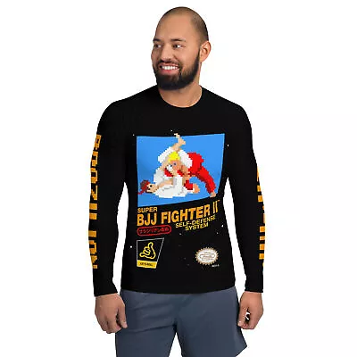 Street Fighter 2 Brazilian Jiu-Jitsu BJJ Gi No-gi MMA Long Sleeve Rash Guard • $51.49