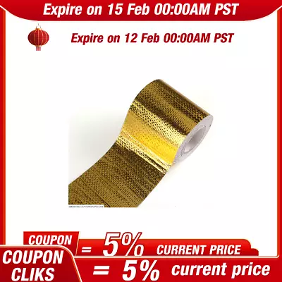 Adhesive Exhaust Header Turbo Manfold Pipe Aluminum Heat Shield Wrap Tape2 X 16! • $7.19