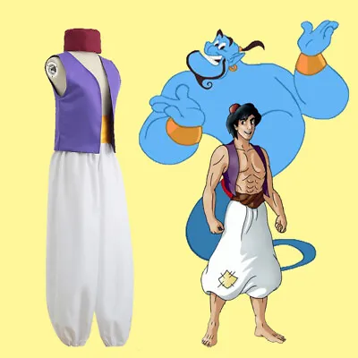 Arabian Prince Aladdin Costume Fancy Dress Cosplay Book Day Movie For Adult Mens • £17.60