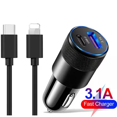 30W Fast Charge USB PD Type-C Car Charger Adapter For IPhone 15 14 13 12 Pro Max • $9.88