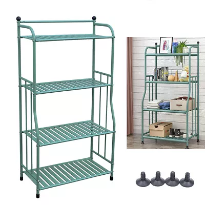 Kitchen Metal Shelf Storage Organizer Bakers Rack Microwave Oven Stand 4 Tier ] • $49.40