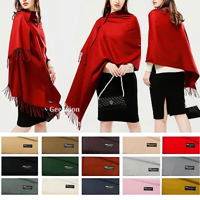 Womens Mens Soft Oversized Blanket 100% Cashmere Wool Shawl Wrap Scarf Scotland • $11.99