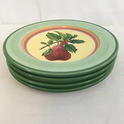 Villeroy & Boch 1748 French Noel Portugal Holly Pear Dessert Salad Plates (4) • $49