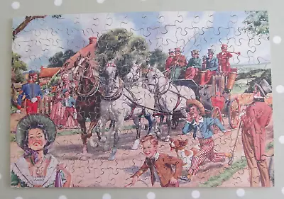 Vintage Wooden Victory Jigsaw Puzzle Of An Old Stagecoach Scene - Complete • £20