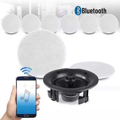 6.5  Multi Room Bluetooth Ceiling Speaker Set 4 Zone Music Home Sound System • £369