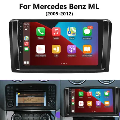 Apple Carplay 9  Android 13 Car Stereo Radio For Mercedes ML/GL-Class W164 X164 • £143.99