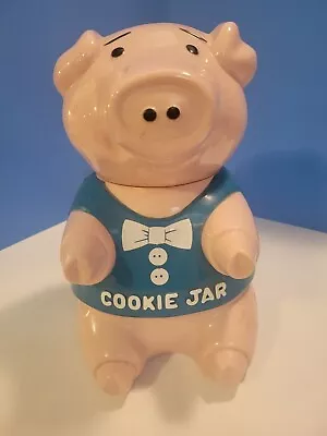 Vintage Plastic Grunting Pig Cookie Jar 1990 Fun-Damental-Too • $19.99