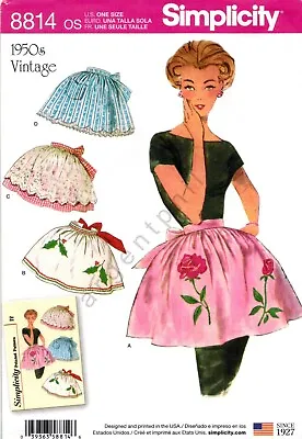 Simplicity 8814 Misses' Vintage 50s Aprons Gathered Waistband Craft Sew Pattern • $10.95