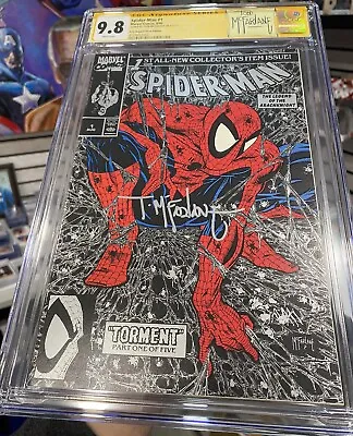 Spider-Man #1 Poly-Bagged Silver Edition CGC 9.8 SS Todd McFarlane NM/MT RARE!!! • $799.99