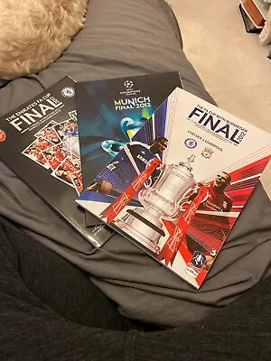 Chelsea FC Cup Final Progs - FA CUP 2012 - 2017 & 2012 Munich Champions League  • £25