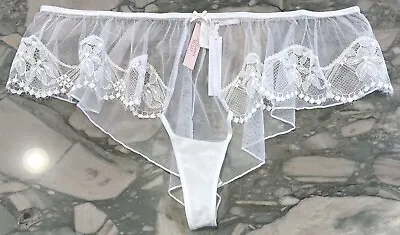 NEW Victoria Secret Dream Angels Bridal Chiffon Flutter Shortie Coconut White XL • $37.50