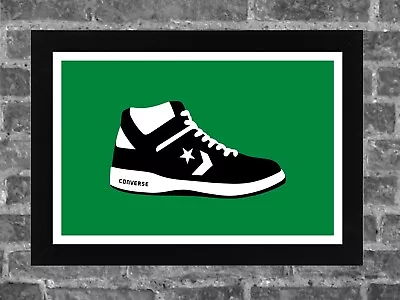 Converse Weapon Shoe Larry Bird Boston Celtics Sports Print Art 17x11 • $28.18