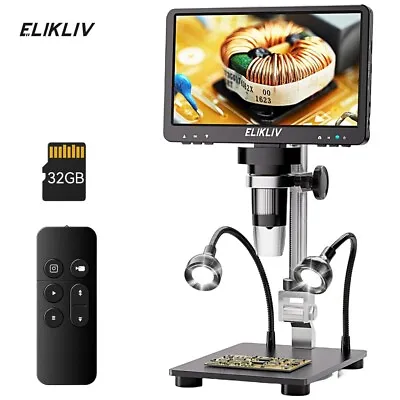 Elikliv 7  HDMI Digital Microscope 16MP 1200X Electronics Repair Coin Magnifier • $99.99
